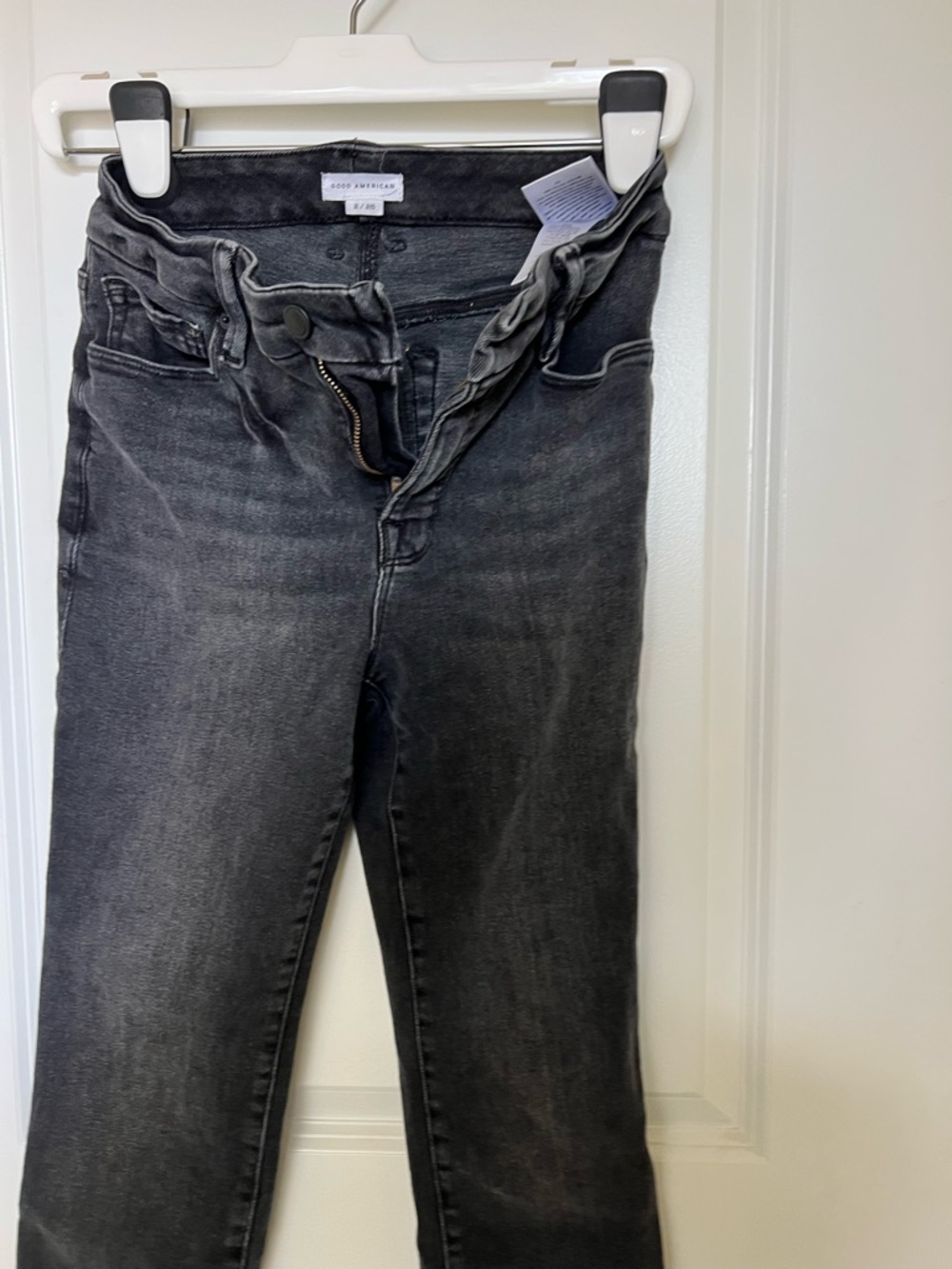 Good American Women's Washed Charcoal Skinny Jeans